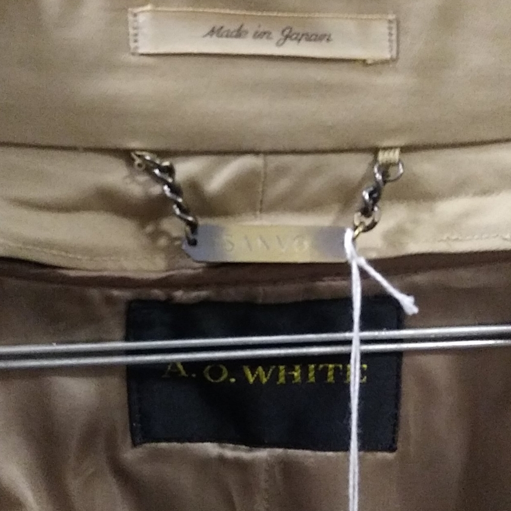 A.O. White Sanyo men's lined raincoat size 46R